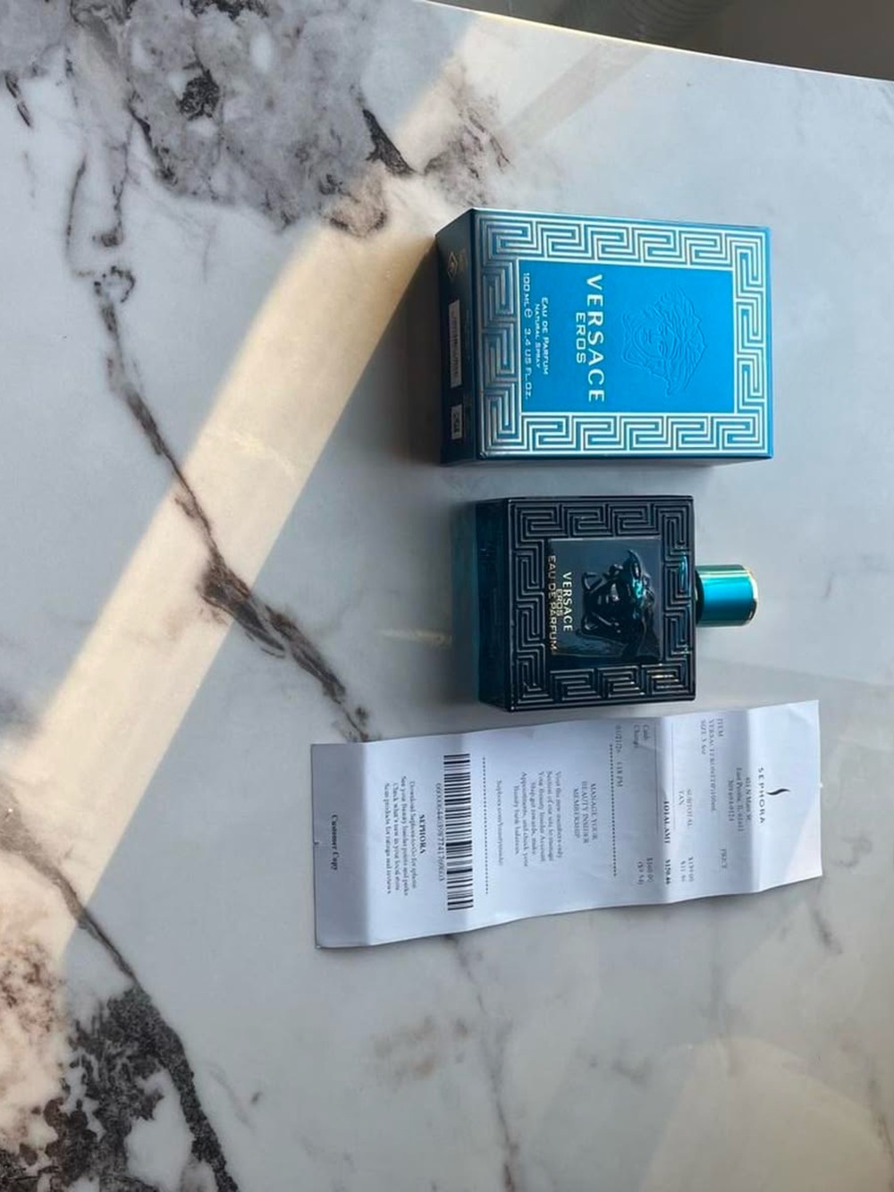Versace Eros Eau de Parfum - Turquoise and Teal Bottle with Box